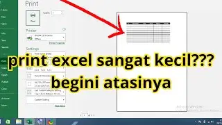print excel sangat kecil !! Begini cara agar print excel tidak kecil dan tidak terpotong #printexcel