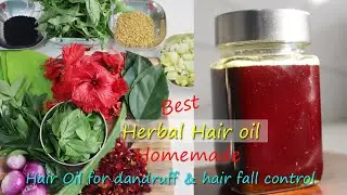 Homemade Herbal Hair Oil for Fast Hair Regrowth / Stops Hair Fall in 15 Days