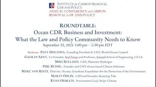 ICRLP 1st Annual Conference: ROUNDTABLE: Ocean CDR Business and Investment