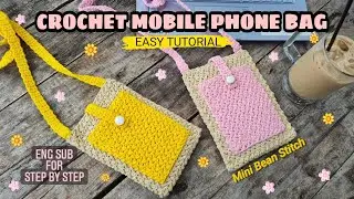 SARUNG HP RAJUT TERBARU MODEL MODERN MOTIF KACANG UNTUK PEMULA / BACHRRUR'S PROJECT #56