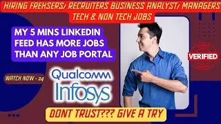 Qualcomm / Capgemini / Genpact / Hexaware Hiring Freshers |Recruiters| Developers | Any Graduate