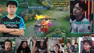 (ENG SUB) STREAMERS REACT TO RORA SENDING TLPH TO LOWER BRACKETS! | M7 KNOCKOUT STAGE REACTIONS
