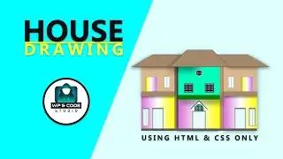How To Drawing House Using HTML & CSS | House Drawing using html & CSS Only