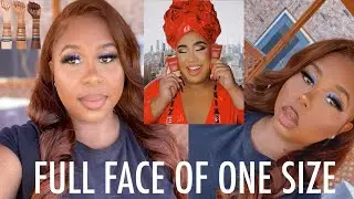 FULL FACE OF ONE SIZE ft THE NEW BEAUTY BLUR BALM (BBB FOUNDATION) ON DARK SKIN
