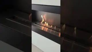Wall Mounted Automatic Ethanol Fireplace With Remote Controller #electricfireplace