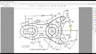 AutoCad 2020 Teknik Resim Mühendislik Çizimi 2 Boyut Örnek Uygulama 11