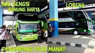 Adu Gengsi Gunung Harta Tronton dan Lorena Double Decker di Terminal Arjosari Malang