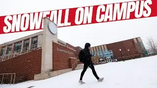 A snow-kissed campus | Drone footage | Illinois State University