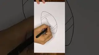 Rugby ball drawing | Free tutorials  @likeokplease  #shorts