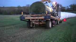 wrapping silage bales.tubeline  wrapper