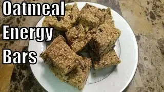 Oatmeal Energy Bars Quick No Bake Healthy Snack Pre or Post Workout Treat