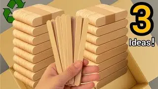 3 невероятные идеи для использования палочек от мороженого/идеи по переработке отходов
