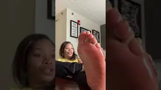 Sasha has sexy big feet and pretty suckable toes