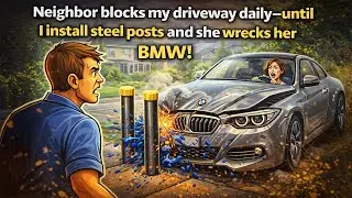 Neighbor’s Parking War Backfires After I Install Steel Posts!