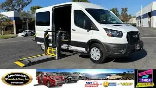 For Sale 2024 Ford Transit BraunAbility Power Fold Out Platform Lift Side Loading Wheelchair Van