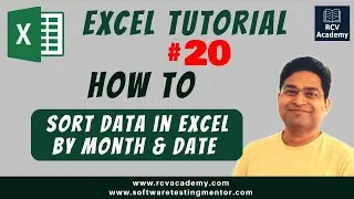 Excel Tutorial #20 - How to Sort Data in Excel by Month and Date
