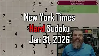 NYT Hard Sudoku Walkthrough | Jan 31, 2026