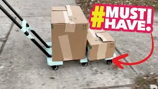 Портативная складная ручная тележка, грузоподъемность до 500 фунтов, компактная тележка для удобн...