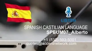 Castilian Spanish Voiceover Talent - SPEUM07 Alberto