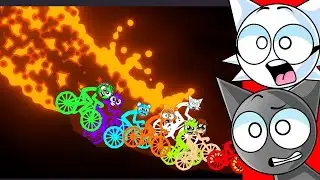 Reacting to STICKMAN JUMP vs LAVA!