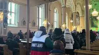 INDIAN LADY AT FRENCH MASS IN CANADA TO PRAISE & THANK GOD. 