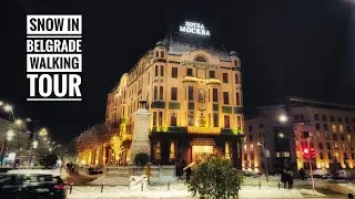 Snow in Belgrade,Serbia - walking tour January 2026
