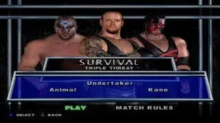 WWE SmackDown! Here Comes the Pain - Animal VS Undertaker VS Kane (SURVIVAL)