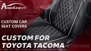 Custom For Toyota Tacoma (2005-2025) Leather Car Seat Covers Full Set