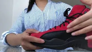 Pk God Air jordan 12 Varsity red black With real materials unboxing review From Citysole.ru