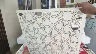ACP sheet cutting with jalli design 