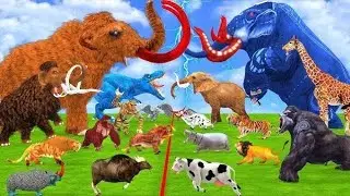 Prehistoric Animals Epic Battle Mammals Vs King Kong Mammals Animal Revolt Battle Simulator