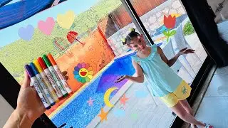 PENCERE BOYASI İLE CAMA RESİME ÇİZME ETKİNLİĞİ YAPALIM !!