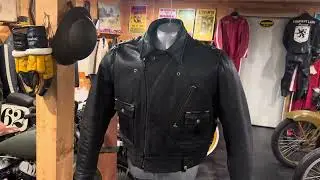 Harley Cycle Champ 1st gen, antique leather motorcycle jacket original condition horse hide vintage