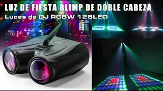 Luces de Escenario DJ 20 W Luz de Proyector de 128 Leds Patr&oacute;n RGB (luz de fiesta de doble cabeza)