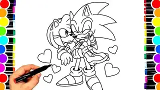 Sonic Amy rose Coloring Pages NEW Coloring and Draw Sonic Compilation 14rg1