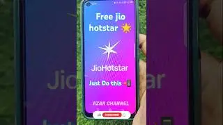 90 days free recharge for jio hotstar 🔥🌡️🌟 #azarchannel #jiohotstar #jio