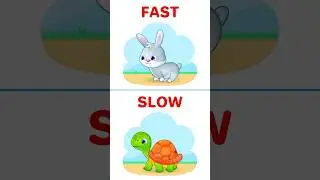 Fast / Slow  -Watch and Learn Opposite Words #kids #learnenglish #toddlers