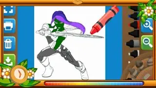 Coloring Gamora of Avengers|Guardians of The Galaxy Movie