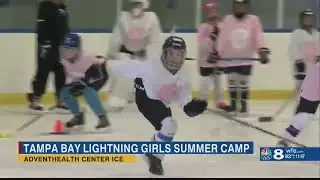 Dozens of girls spending summer break at hockey camp owned by Tampa Bay Lightning