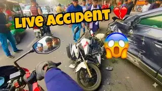Live ACCIDENT 💔 Stay awake during ride and be safe 🙌