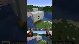 Giant Chicken Gives Birth,  To 10000 chickens #minecraft #chickenbomb #minecraftshorts