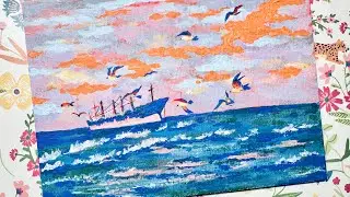 Easy Drawing #arylics #painting #howtodraw #landscape