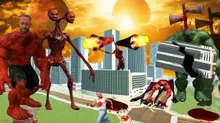 Franklin Become Siren Haed To Fight Colourful Siren Haed Monster in INDIAN BIKE DRIVING 3D 
