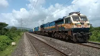 Twins Kalyan WDP-4D with Freshly POHed DEMU Rake | Indian Railways