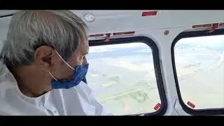 Chief Minister Shri Naveen Patnaik conducting aerial survey of Cyclone affected districts