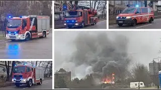 [Garagen in Vollbrand] Einsatzfahrten Freiwillige Feuerwehr Wanzleben, Dreileben und Seehausen
