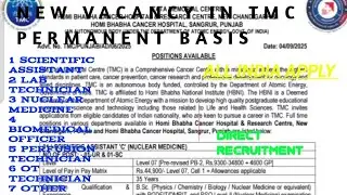 TMC RECRUITMENT 2025🔥|TMC Paramedical Vacancy  |Lab Technician, Scientific Officer,CSSD technician