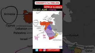 West Asia Mapping | Countries in West Asia | ISRAEL-PALENSTINE | MAPPING for UPSC SSC BANK PO SSC
