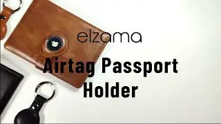 Elzama - AirTag Passport Holder and Vaccine Card Holder Combo with Air Tag Keychain