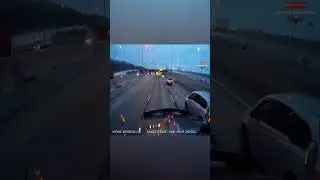 Truck Driver Fails to Maintain Lane in Montreal &mdash; Caught on Dashcam